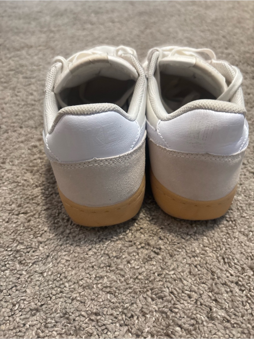 Nike White Sneakers with Gum Sole